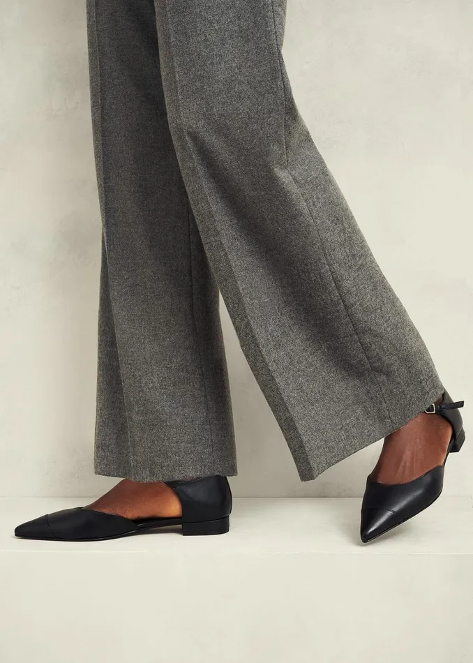 Women Seren Leather Flats Black Hobbs Flats