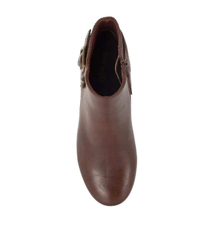 Women Serena Wedge Bootie Oak Baretraps Booties