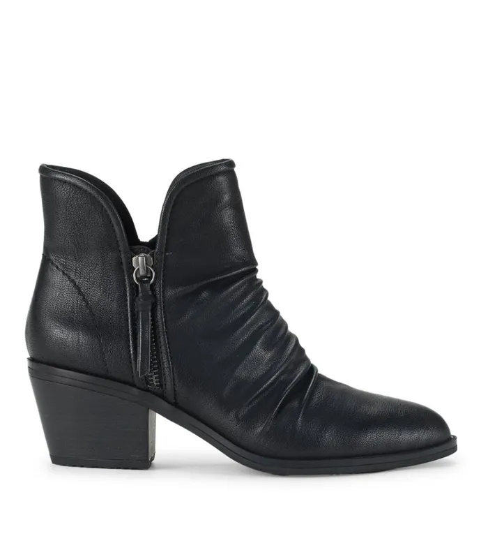 Women Serenity Block Heel Bootie Black Baretraps Booties