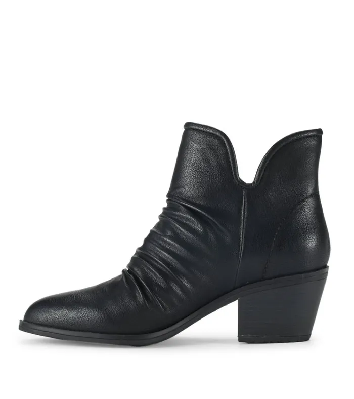 Women Serenity Block Heel Bootie Black Baretraps Booties