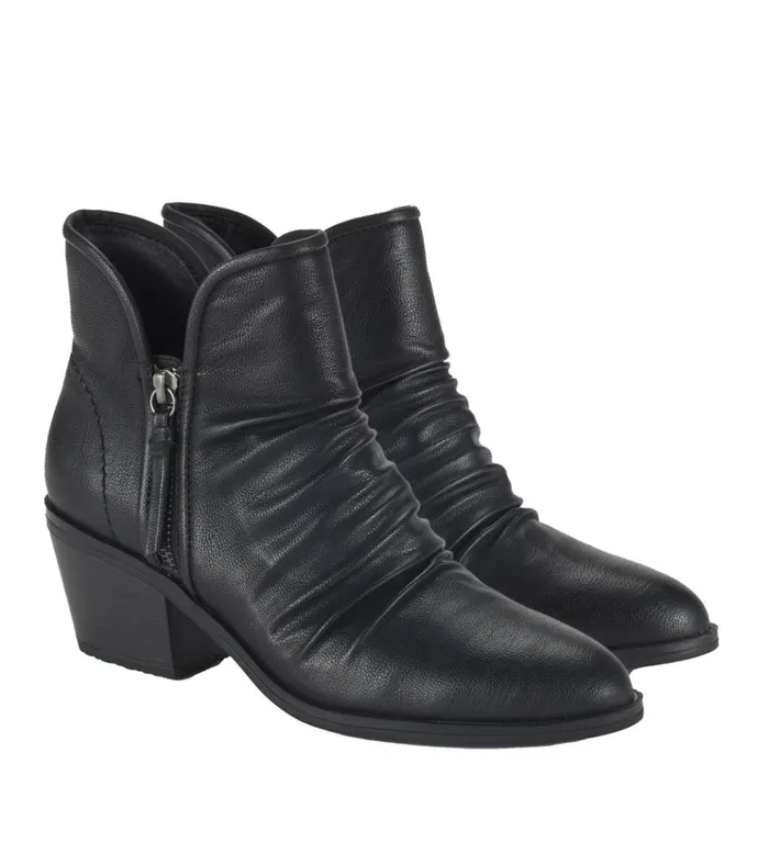 Women Serenity Block Heel Bootie Black Baretraps Booties