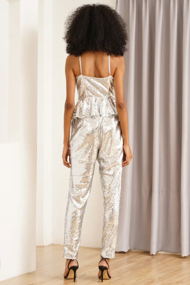 Women Sets YUMI KIM SUKI SILVER SEQUINS TOP Silver Sequins
