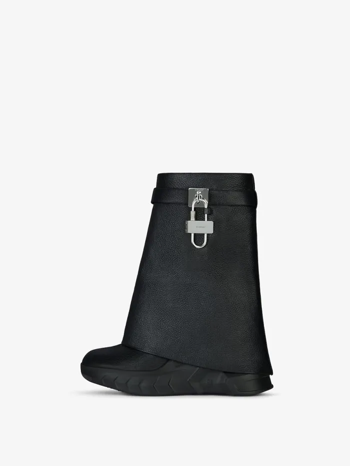 Women Shark Lock Givenchy Shark Lock Biker Ankle Boots In Grained Leather Black Women Shark Lock Givenchy Shark Lock Biker Ankle Boots In Grained Leather Black