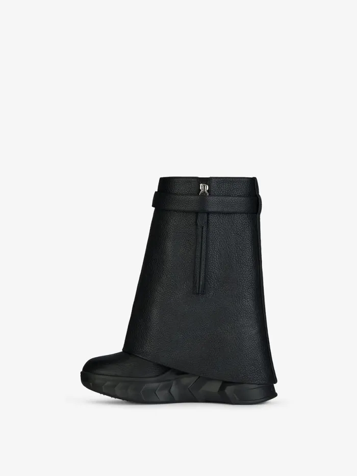 Women Shark Lock Givenchy Shark Lock Biker Ankle Boots In Grained Leather Black Women Shark Lock Givenchy Shark Lock Biker Ankle Boots In Grained Leather Black