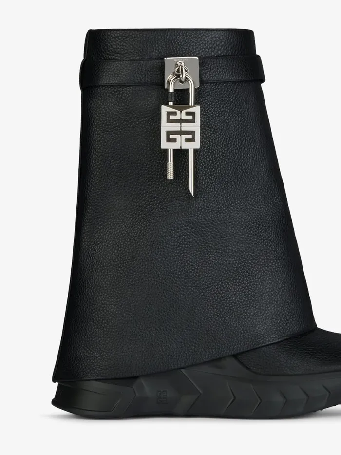 Women Shark Lock Givenchy Shark Lock Biker Ankle Boots In Grained Leather Black Women Shark Lock Givenchy Shark Lock Biker Ankle Boots In Grained Leather Black