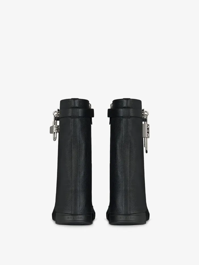 Women Shark Lock Givenchy Shark Lock Biker Ankle Boots In Grained Leather Black Women Shark Lock Givenchy Shark Lock Biker Ankle Boots In Grained Leather Black