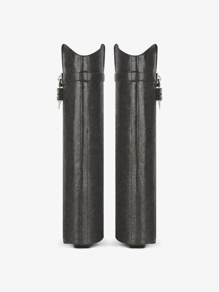 Women Shark Lock Givenchy Shark Lock Cowboy Boots In Aged Leather Black Women Shark Lock Givenchy Shark Lock Cowboy Boots In Aged Leather Black