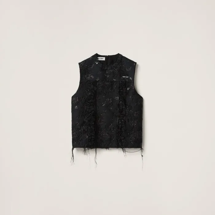 Women Shirts And Tops Miu Miu Cloquet Top Black