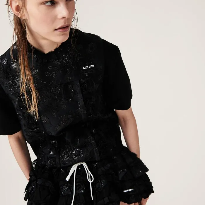 Women Shirts And Tops Miu Miu Cloquet Top Black Women Shirts And Tops Miu Miu Cloquet Top Black