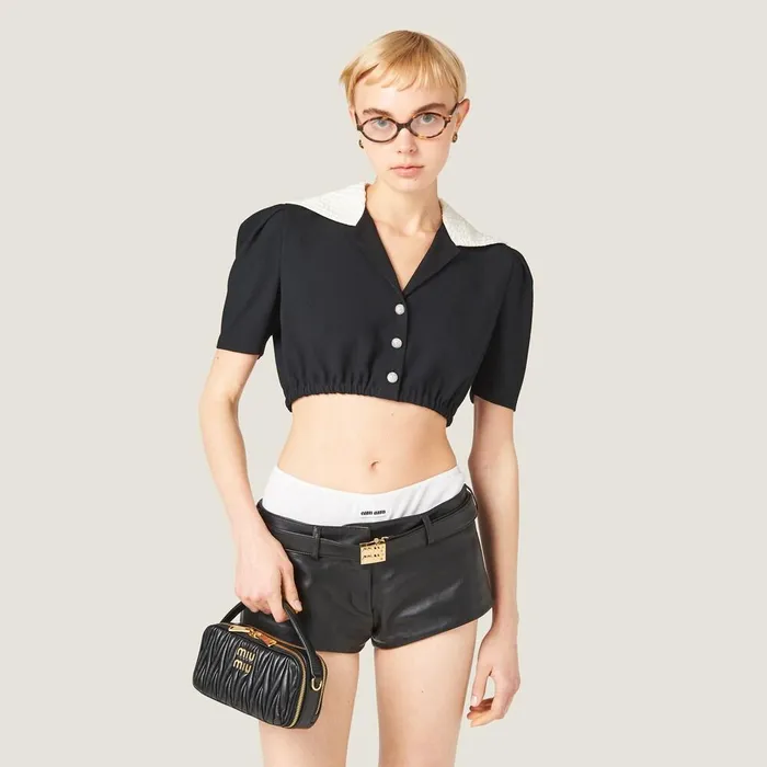 Women Shirts And Tops Miu Miu Sabl Shirt Black Women Shirts And Tops Miu Miu Sabl Shirt Black