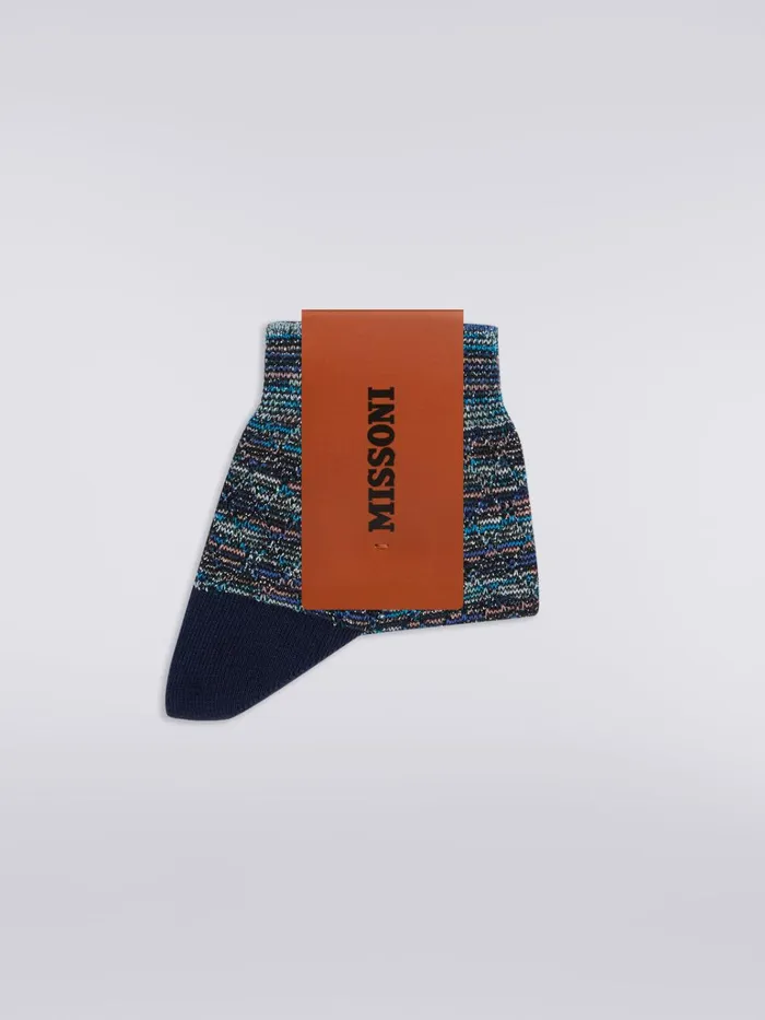 Women Short Cotton Blend Socks With Lurex Multicoloured Missoni Socks Women Short Cotton Blend Socks With Lurex Multicoloured Missoni Socks