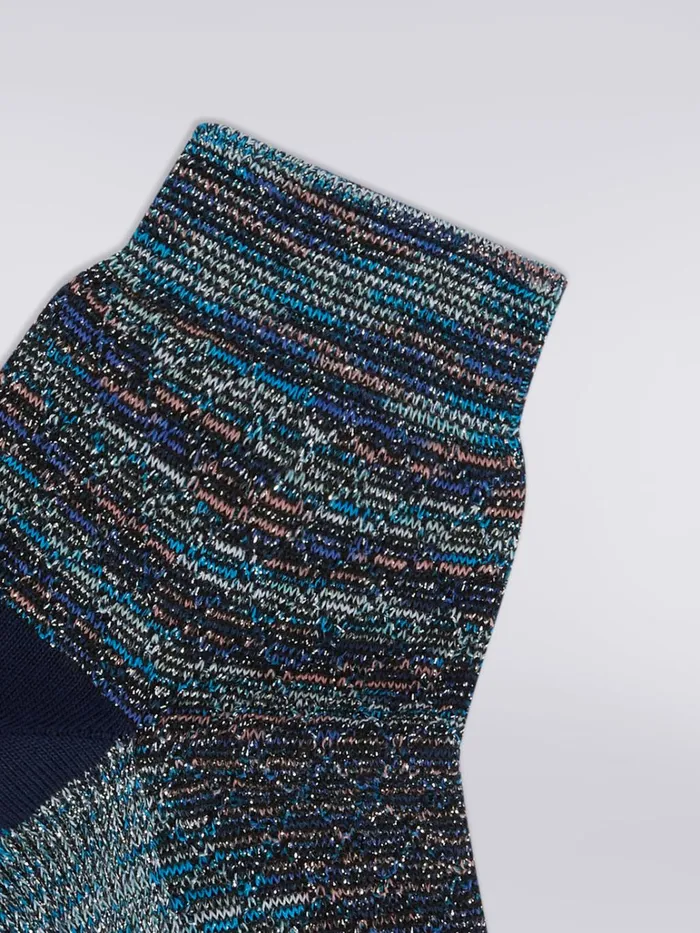 Women Short Cotton Blend Socks With Lurex Multicoloured Missoni Socks Women Short Cotton Blend Socks With Lurex Multicoloured Missoni Socks