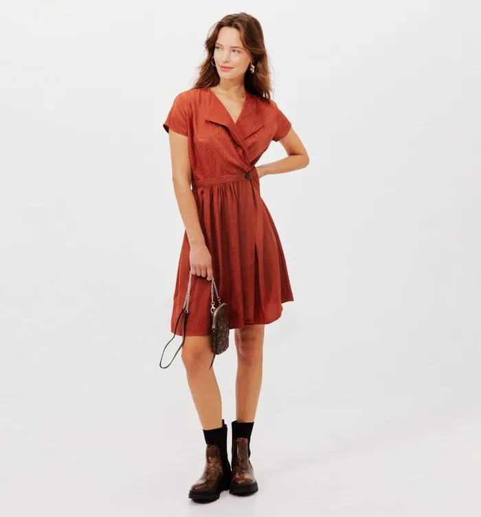 Women Short Shirtdress 8211 Orange Cuit Moyen Promod Dresses Women Short Shirtdress 8211 Orange Cuit Moyen Promod Dresses