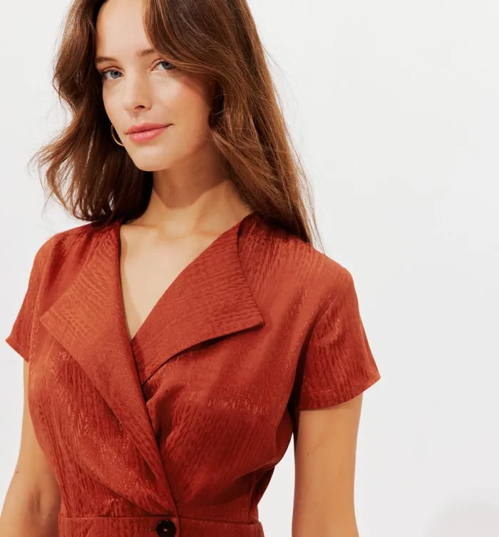 Women Short Shirtdress 8211 Orange Cuit Moyen Promod Dresses Women Short Shirtdress 8211 Orange Cuit Moyen Promod Dresses
