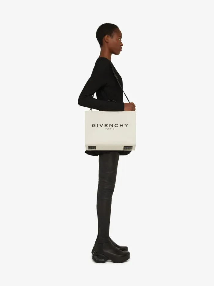 Women Shoulder Bags Givenchy Medium GTote Shopping Bag In Canvas Beigeblack Women Shoulder Bags Givenchy Medium GTote Shopping Bag In Canvas Beigeblack