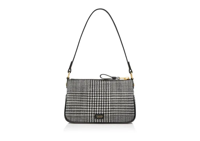 Women Shoulder Bags Tom Ford Prince Of Wales Wool Jennifer Mini Bag Black Chalk Women Shoulder Bags Tom Ford Prince Of Wales Wool Jennifer Mini Bag Black Chalk
