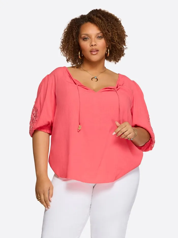 Women Sibyl Top In Rose Of Sharon Jessica Simpson Sets