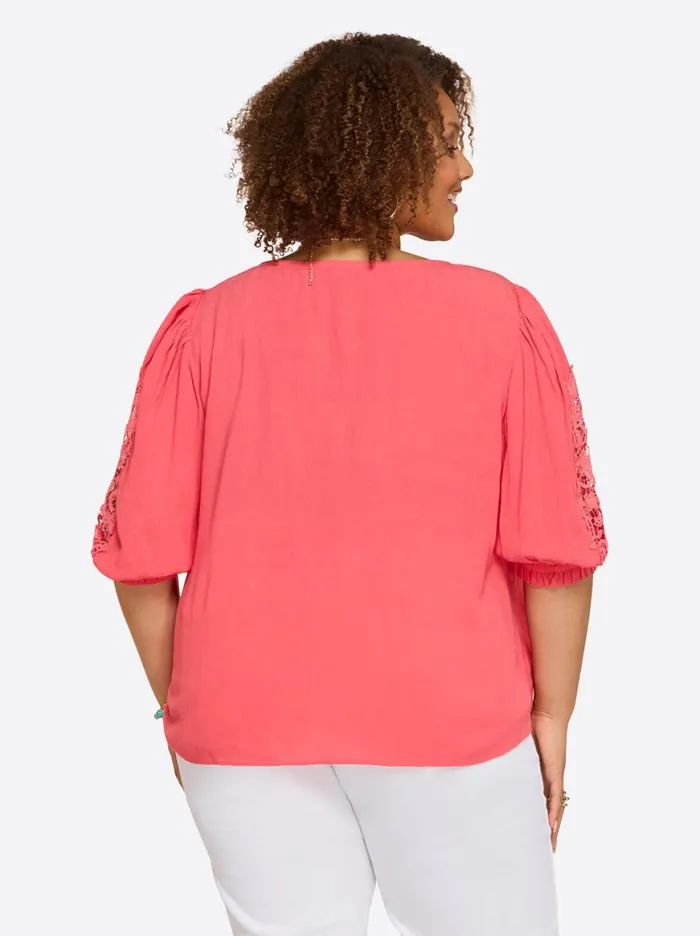 Women Sibyl Top In Rose Of Sharon Jessica Simpson Sets