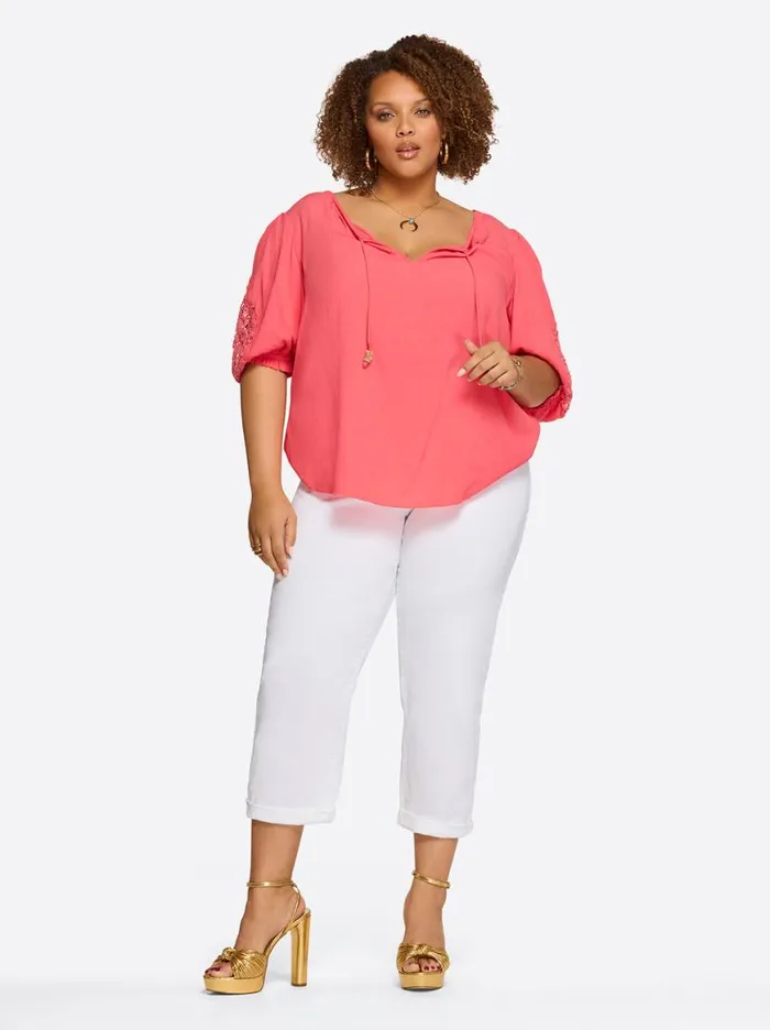 Women Sibyl Top In Rose Of Sharon Jessica Simpson Sets