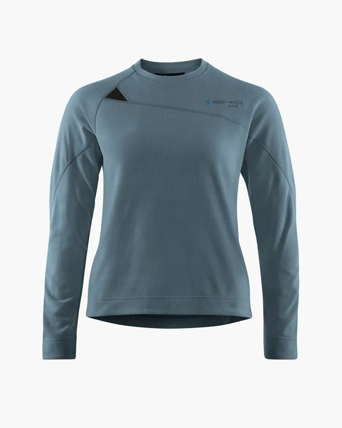 Women Sigyn Crew Sweater Thistle Blue Klttermusen Fleeces and Sweaters