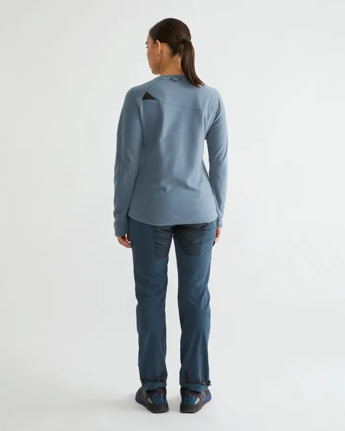 Women Sigyn Crew Sweater Thistle Blue Klttermusen Fleeces and Sweaters