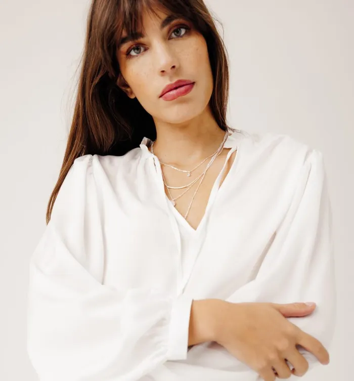 Women Silky Blouse 8211 Ecru Promod Shirts And Tunics Women Silky Blouse 8211 Ecru Promod Shirts And Tunics