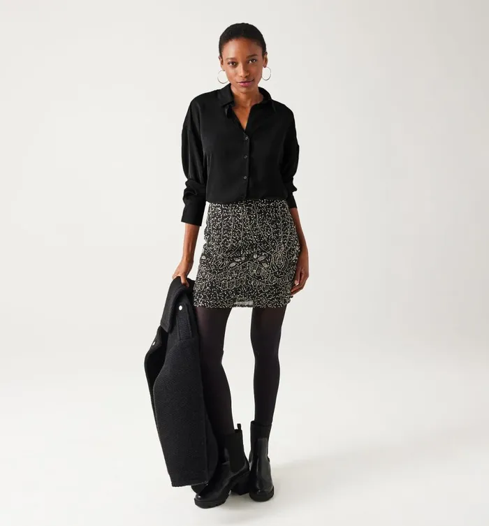 Women Silky Shirt 8211 Black Promod Shirts And Tunics Women Silky Shirt 8211 Black Promod Shirts And Tunics