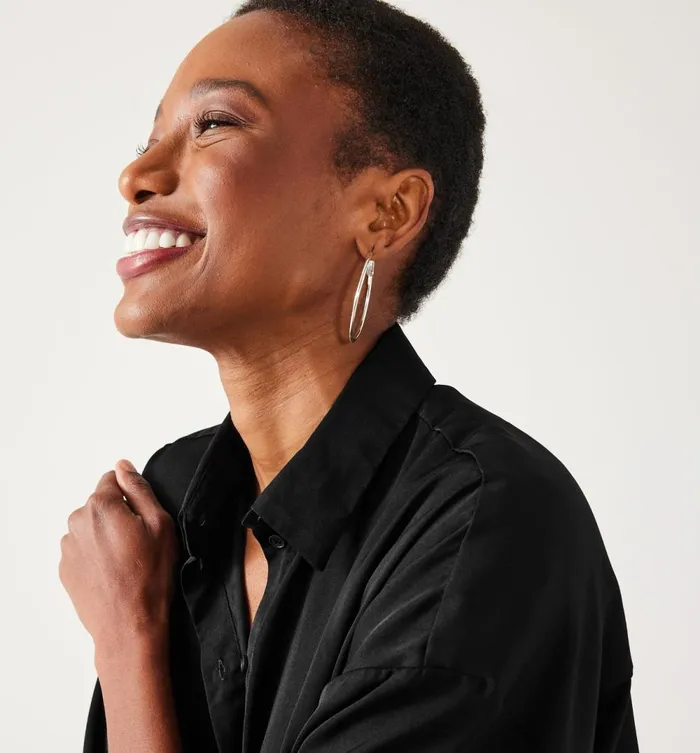 Women Silky Shirt 8211 Black Promod Shirts And Tunics Women Silky Shirt 8211 Black Promod Shirts And Tunics