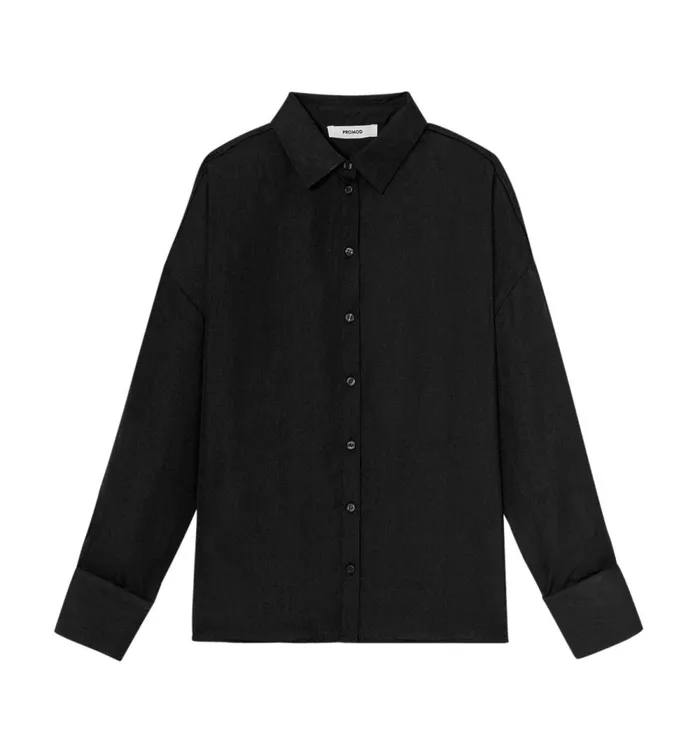Women Silky Shirt 8211 Black Promod Shirts And Tunics Women Silky Shirt 8211 Black Promod Shirts And Tunics
