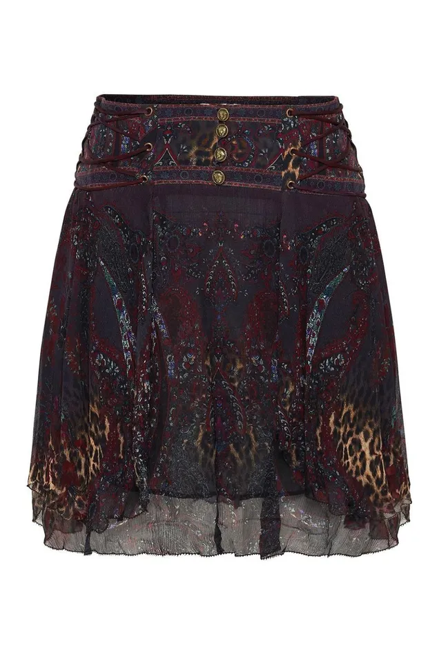 Women Skirts Camilla Layered Shaped Yoke Mini The Smoking Lounge