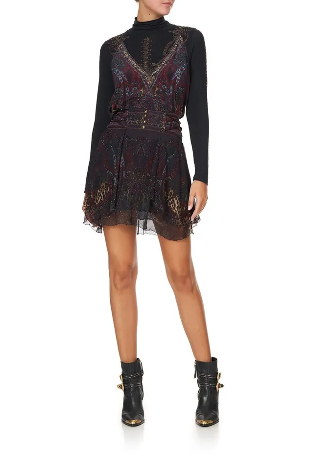 Women Skirts Camilla Layered Shaped Yoke Mini The Smoking Lounge