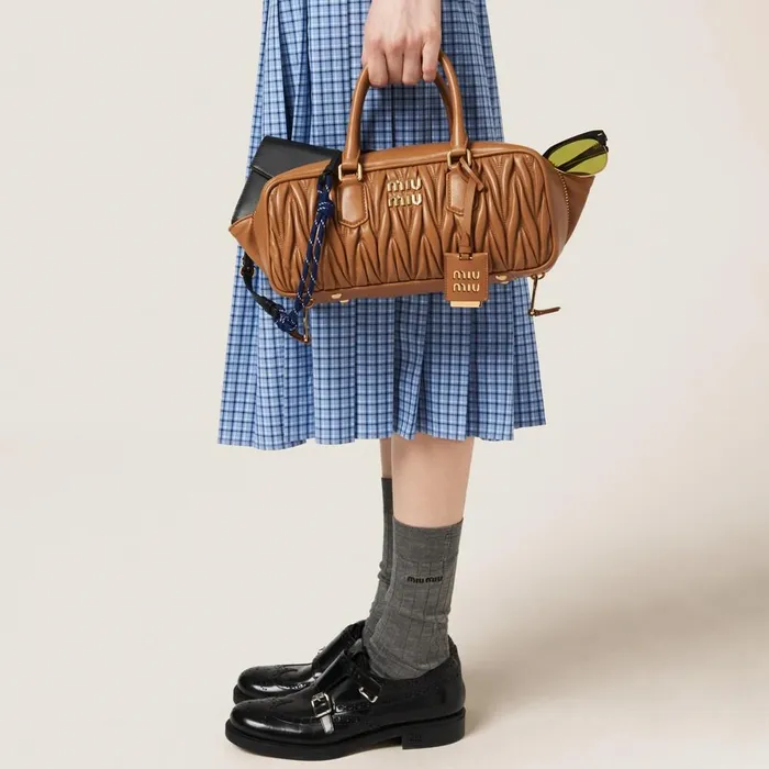 Women Skirts Miu Miu Checked Skirt Lightblue Blue Women Skirts Miu Miu Checked Skirt Lightblue Blue
