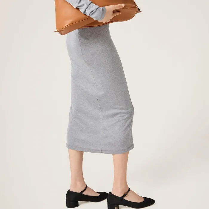 Women Skirts Miu Miu Jersey And Silk Skirt Grey Women Skirts Miu Miu Jersey And Silk Skirt Grey