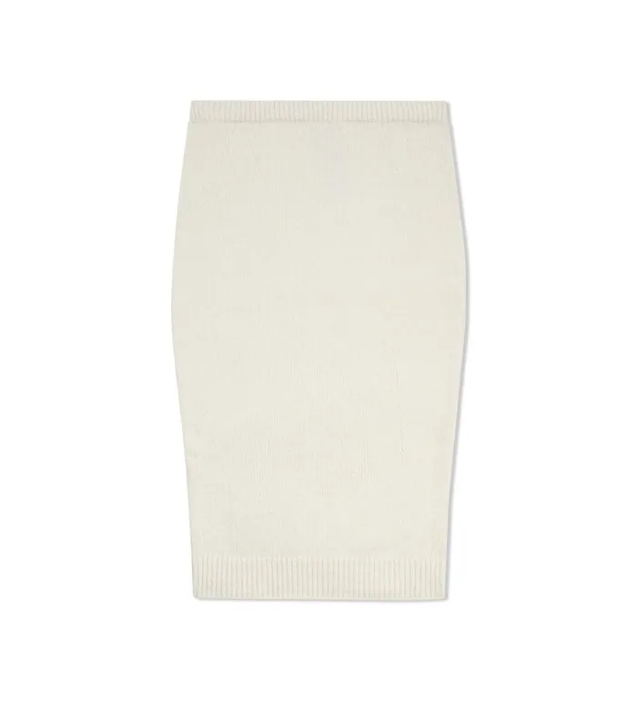 Women Skirts Tom Ford Stretch Cotton Cashmere Skirt Chalk