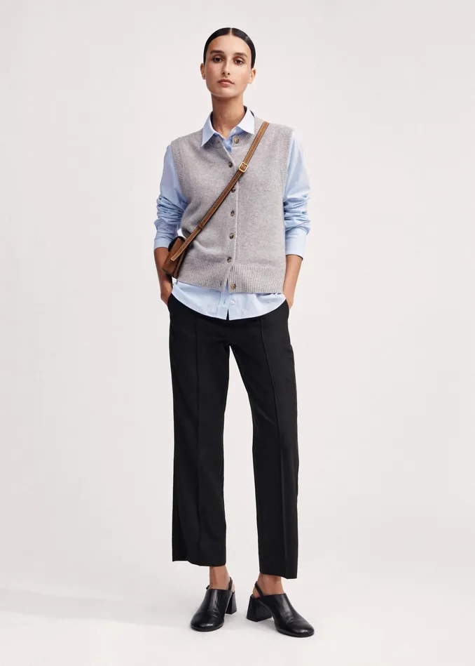 Women Slim Crop Forever Pant Black MEEM