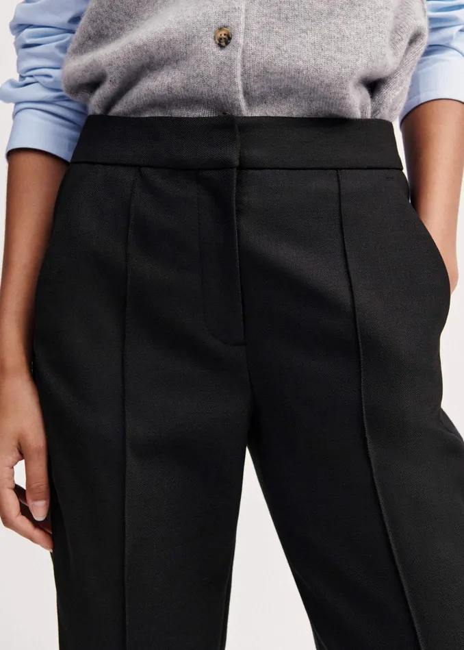 Women Slim Crop Forever Pant Black MEEM