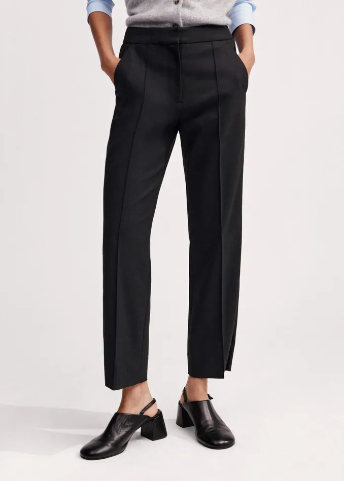 Women Slim Crop Forever Pant Black MEEM
