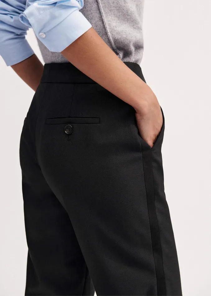 Women Slim Crop Forever Pant Black MEEM