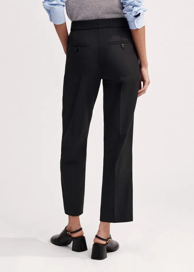 Women Slim Crop Forever Pant Black MEEM