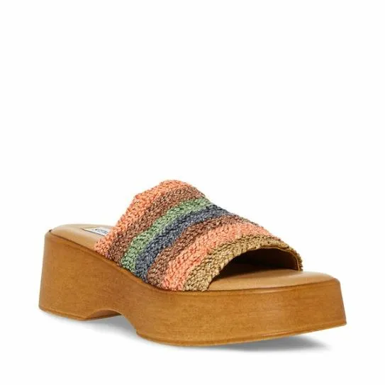 Women SLINKY30 NATURAL MULTI Natural Multi Steve Madden Sandals Women SLINKY30 NATURAL MULTI Natural Multi Steve Madden Sandals