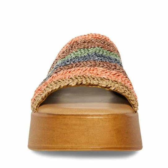 Women SLINKY30 NATURAL MULTI Natural Multi Steve Madden Sandals Women SLINKY30 NATURAL MULTI Natural Multi Steve Madden Sandals