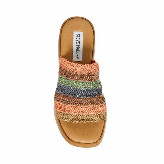 Women SLINKY30 NATURAL MULTI Natural Multi Steve Madden Sandals Women SLINKY30 NATURAL MULTI Natural Multi Steve Madden Sandals