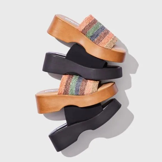 Women SLINKY30 NATURAL MULTI Natural Multi Steve Madden Sandals Women SLINKY30 NATURAL MULTI Natural Multi Steve Madden Sandals