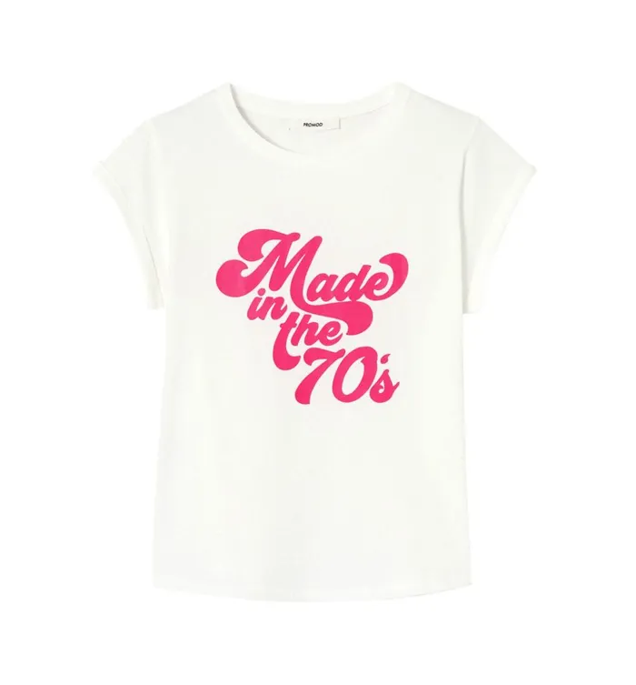 Women Slogan TShirt 8211 Ecru Print Promod Tops Women Slogan TShirt 8211 Ecru Print Promod Tops