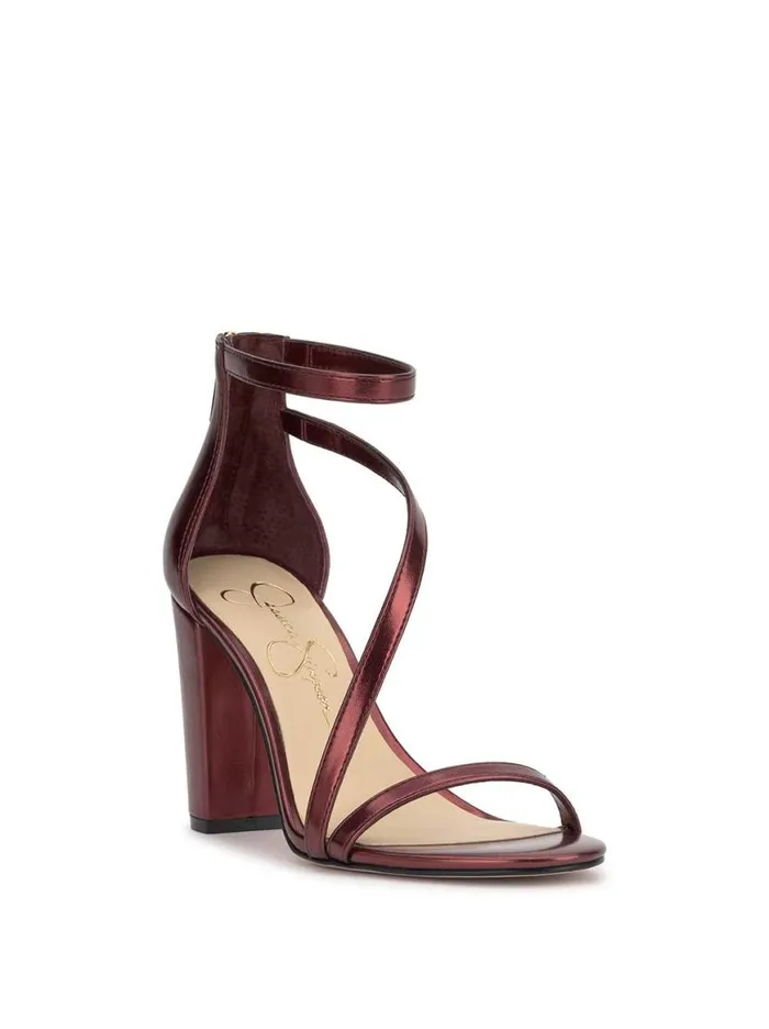 Women Sloyan High Heel Sandal In Oxblood Jessica Simpson Sandals