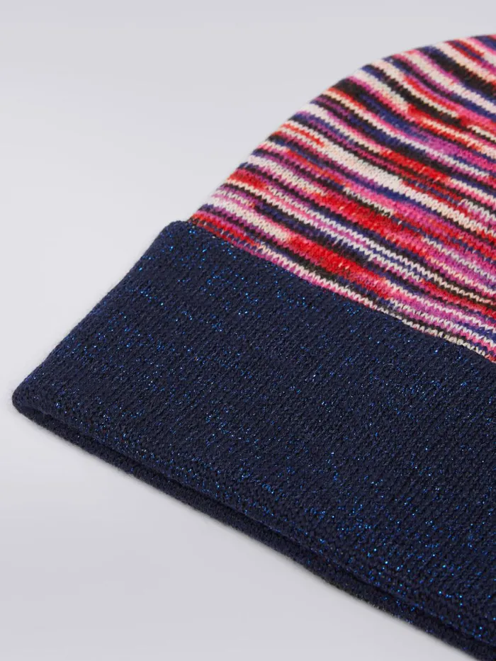 Women Slub Wool And Viscose Hat With Lurex Multicoloured Missoni Hats Women Slub Wool And Viscose Hat With Lurex Multicoloured Missoni Hats