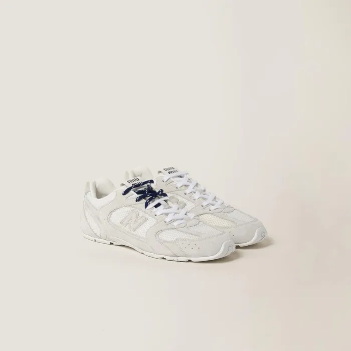 Women Sneakers Miu Miu New Balance X Miu Miu 530 SL Suede And Mesh Sneakers White