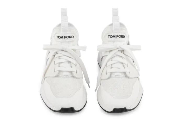 Women Sneakers Tom Ford Nylon Mesh Jago Low Top White Women Sneakers Tom Ford Nylon Mesh Jago Low Top White