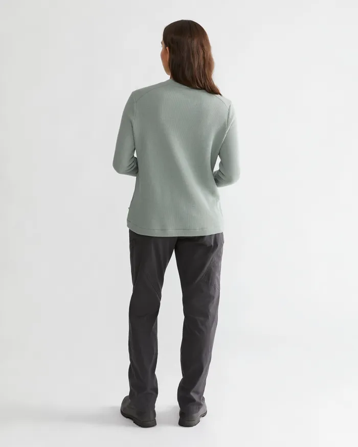 Women Snotra Long Sleeve Crewneck Black Plum Klttermusen Fleeces and Sweaters