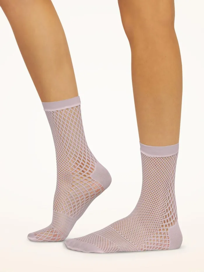 Women Socks and KneeHighs Wolford Net Socks Mauve
